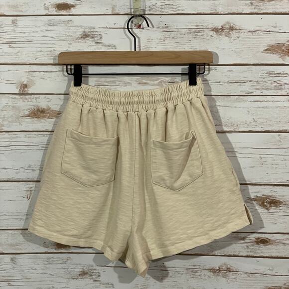 Stylenanda Drawstring Waist Cotton Shorts - Oatmeal - F - Picture 3 of 11
